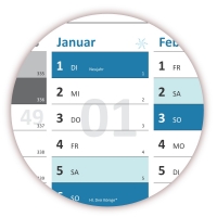 XXL Classic Wandkalender 2019 rainbow