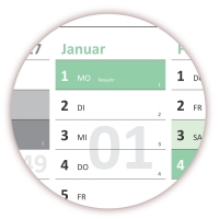 XXL Classic Green Wandkalender 2018