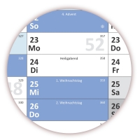 XXL Abwischbarer Wandkalender 2019 blau