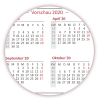 XXL Abwischbarer Wandkalender 2019 blau