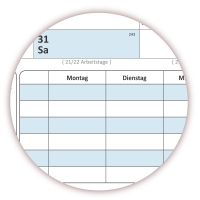 XXL Abwischbarer Wandkalender 2019 blau