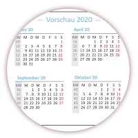 XXL Classic Wandkalender 2019 hellblau