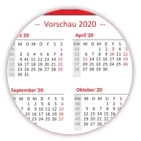 XXL Classic Wandkalender 2019 rot