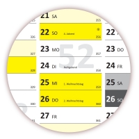 XL Classic Wandkalender 2019 gelb