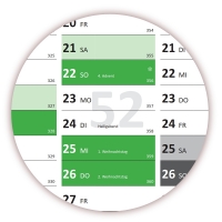 XL Classic Wandkalender 2019 gr�n