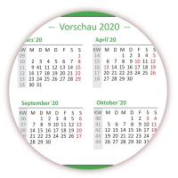 XL Classic Wandkalender 2019 gr�n
