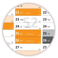 XL Classic Wandkalender 2019 orange