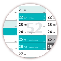 XL Classic Wandkalender 2019 t�rkis