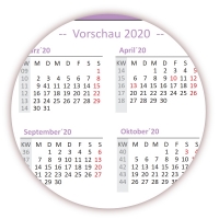 XL Classic Wandkalender 2019 Violett