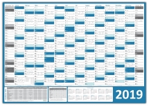 XXL Classic Wandkalender 2019 blau