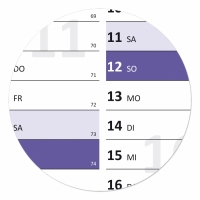XL Classic Wandkalender 2015 Violett