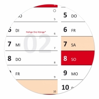 XXL Classic Wandkalender 2015 rot