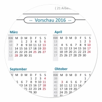 XXL Classic Wandkalender 2015 rainbow