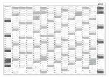 XXL Classic-2 Wandkalender 2015 grau