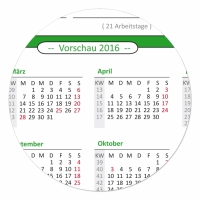 XL Classic Wandkalender 2015 gr�n